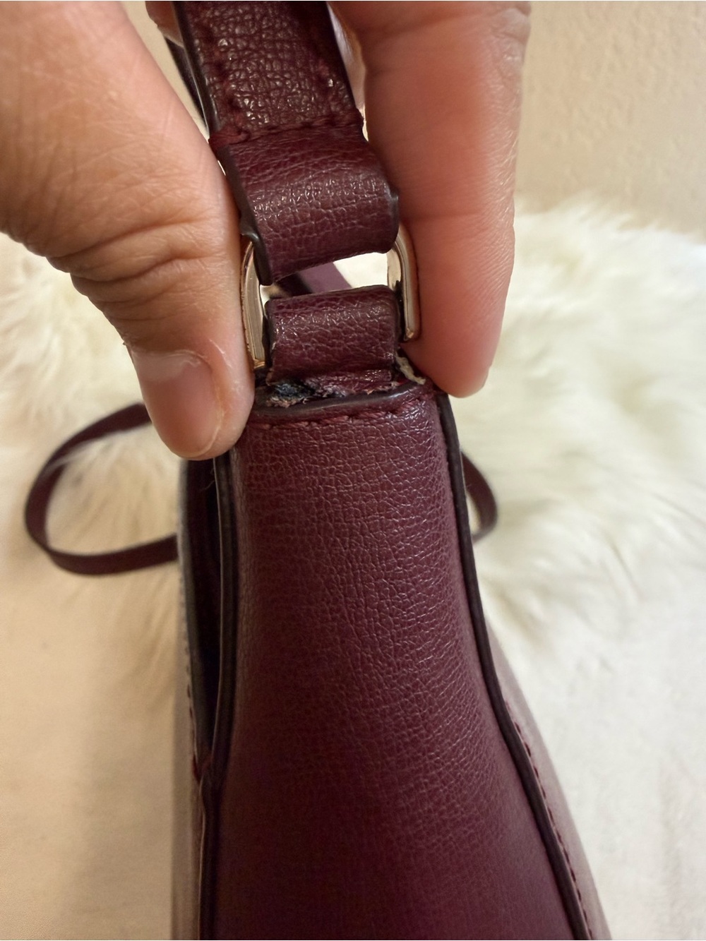 Kate Spade Adel Burgundy Medium Crossbody Bag - Picture 13 of 15